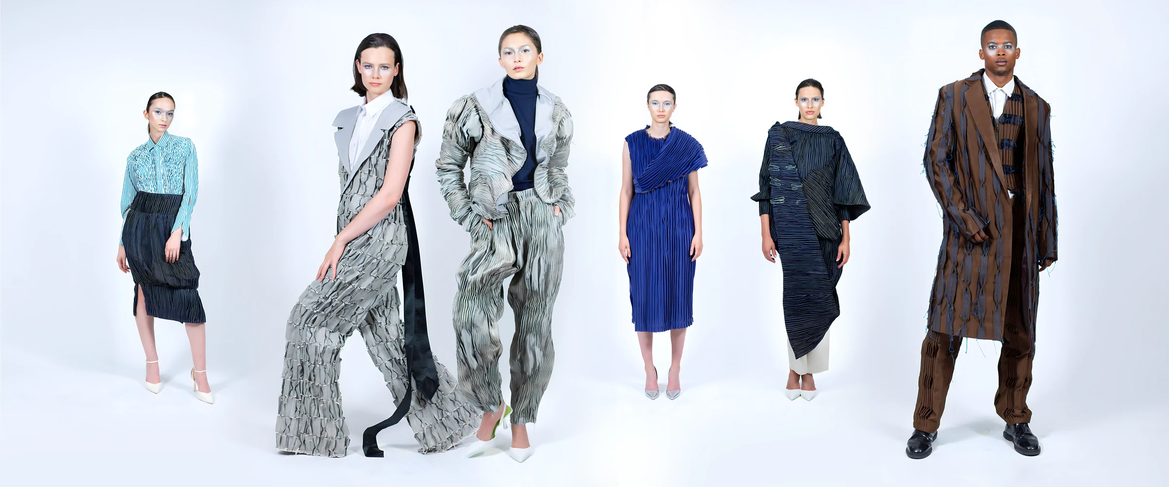 Full line-up of the SUIT UP collection at Espace Niemeyer, Paris, July 2023
